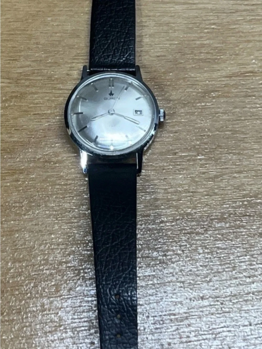 Vintage Buren 17 Jewels Mechanical Mens Dress Watch Runs Smoothly